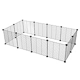 Tragbarer und erweiterbarer DIY-Laufstall: Hergestellt aus hochwertigem Metalldraht, ABS-Steckverbinder, können verschiedene Formen für Ihre kleinen Haustiere entwerfen. Faltbar zum Transportieren, wenn Sie mit Ihrem Welpen nach draußen gehen.