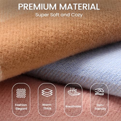 Trifabricy Winter Scarfs for Women, Cashmere Feel Plaid Scarf, Long Blanket Scarf, Winter/Fall Pashmina Shawls and Wraps - Thumbnail 6