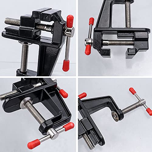 Eyech Mini Table Clamp Portable Work Bench Vise, Small Bench Vice Aluminum Miniature Jewelers Hobby Clamps Craft Repair Tool #TOP5