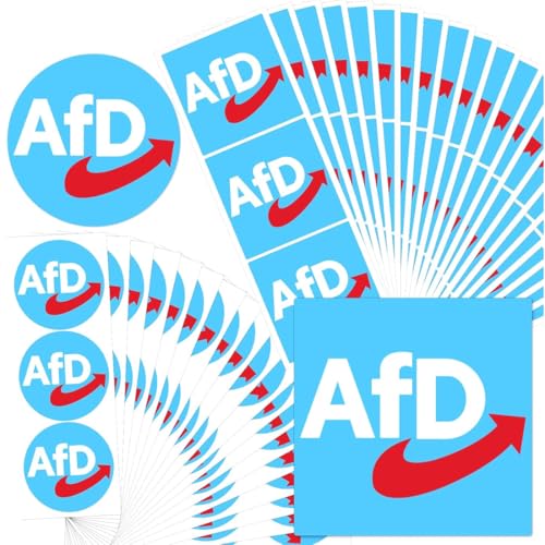 KEMUZ 120 Piezas Pegatinas Con El Logotipo De Afd, Pegatinas Redondas Con El Logotipo De Afd De 4.5 Cm,7.5 X 7.5, Pegatinas Políticas Para El Coche, Pegatinas Afd Para El Coche, Ventanas, Vehículos