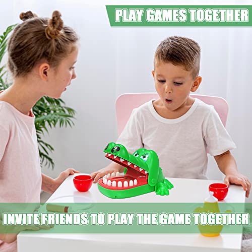 OPEIXSAYKOC Krokodil Spiel Croco Doc Spiel Spielzeug Krokodil Zähne, krokodil Spielzeug Set, Geschicklichkeitsspiel, Spaß Mund Finger beißen Familienspiel für Jungen und Mädchen