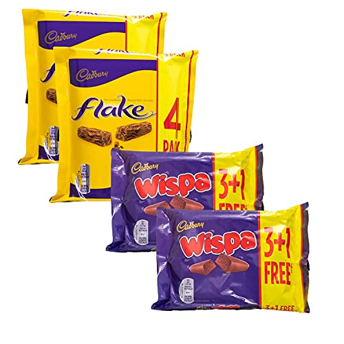 Cadbury sélection de chocolat | 8 x Cadbury Flake et 8 x Cadbury Wispa | 16 barres de chocolat Cover