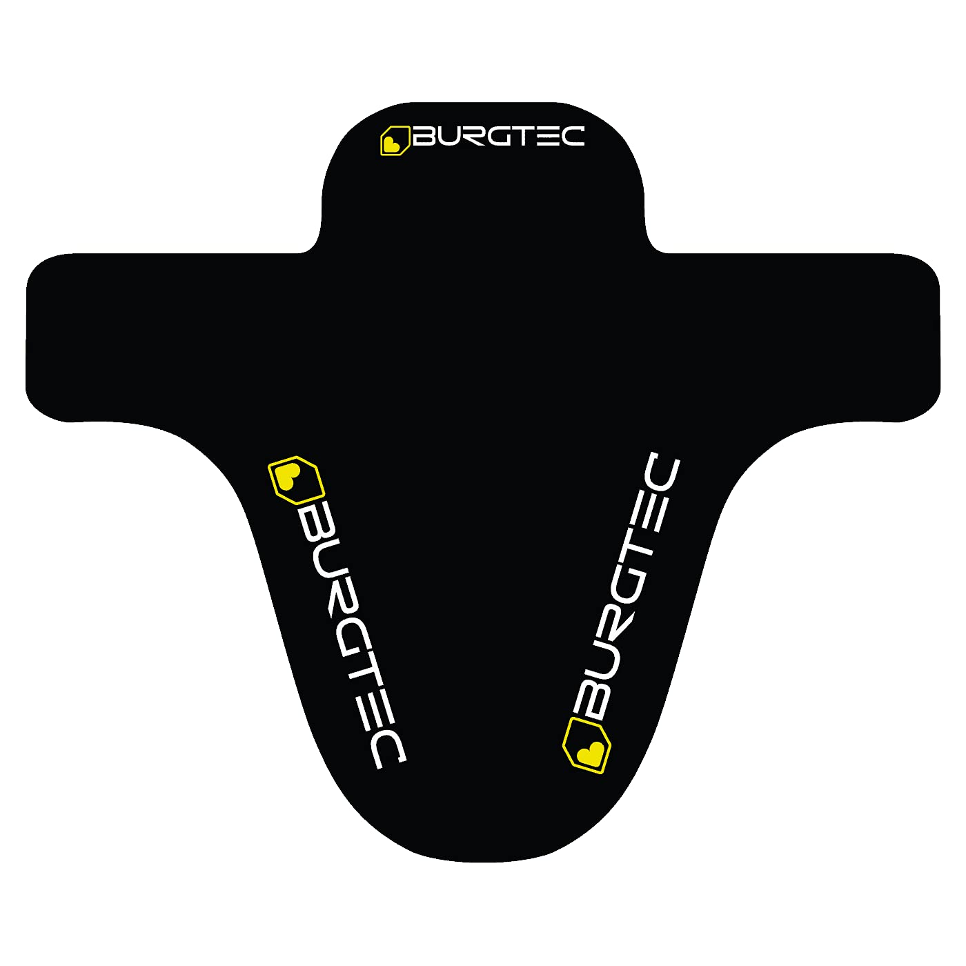 Burgtec Moto Front Mountain Bike Mudguard - Black/MTB Mud Fender Shield Guard Face Bicycle Cycling Cycle Biking Board Muck Rain Water Puddle Wet Weather Trail Riding Downhill Accessories โ image 1