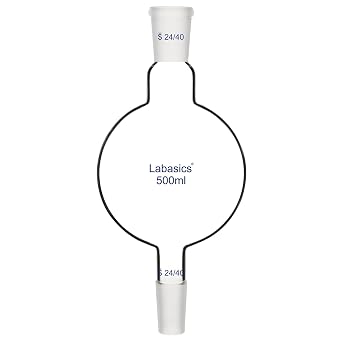Labasics 500ml Glass Chromatography Reservoir, Borosilicate Glass for Chromatography Experiments