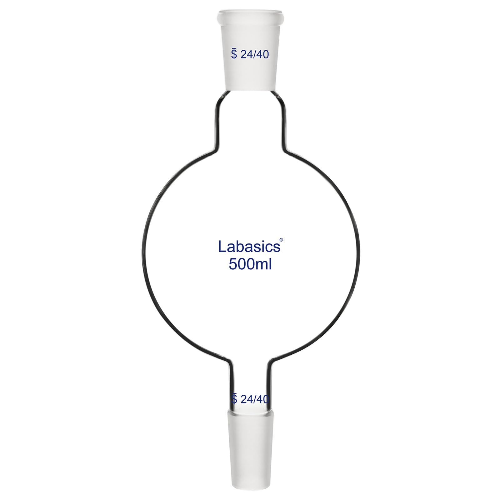 Labasics Réservoir de Chromatographie en Verre 500 ml, Verre Borosilicaté pour Expériences de Chromatographie