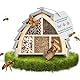 Insektenhotel aus FSC-Holz – Bienenhotel, Marienkäferhaus & Schmetterlingshaus – wetterfest & langlebig – Nistkasten für Wildbienen & Nützlinge – für Garten, Balkon & Terrasse – 27,5 x 9 x 24 cm