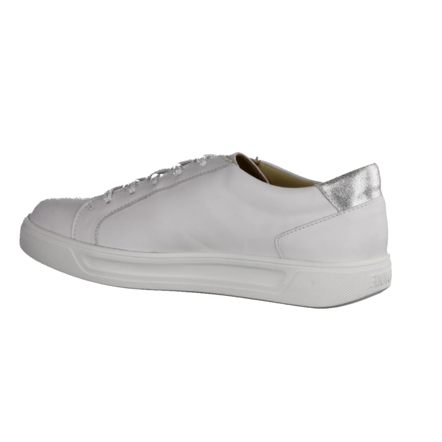 Finn Comfort Halbschuh Malita 2793-903094, Glattleder, Weiß mit silbernen Details, Fußbettung zum Wechseln Weiß