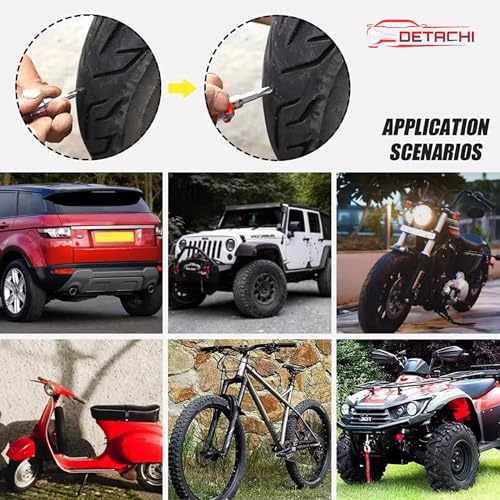 Image of DETACHI 20 Pc's (10Pcs Small & 10Pcs Big Screw) Car Tire Repair Nails, Tyre Repair Rubber Capsule Kit, Self-Service Tire Repair Screws Nail, Quick Puncture Repair Tools for Car, Motorcycle, ATV, Truck