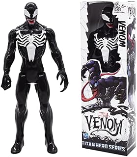BSNRDX Marvel Legends Series Integrated Suit Action Figure, 30-cm Venom Action Figure (Black Suit) Marvel Avengers Titan Hero Series Collectible Kids Toys for Kids Aged 3 and up