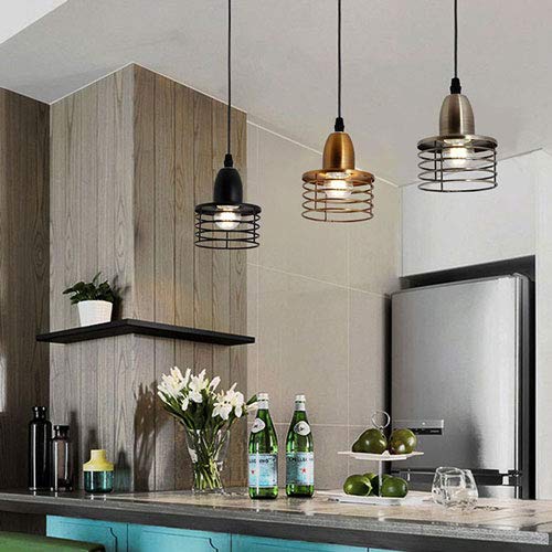 Lámpara colgante de hierro LED dorada con diseño de primavera para techo de salón 4