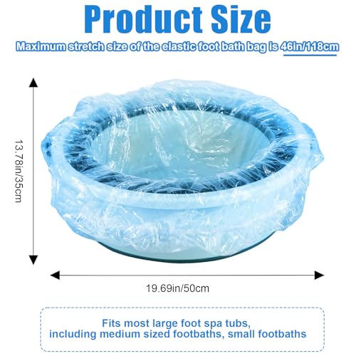 50 unidades de forros azules transparentes para pedicura desechables miniatura 2