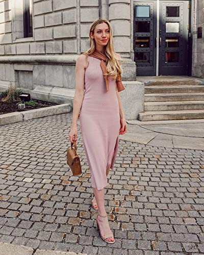 The Drop Women's Gabriela High-Neck Cut-In A-Line Side Slit Maxi Sweater Dress - Image 3