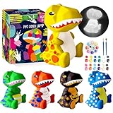 Goody King Paint Your Own Dinosaur Lamp Kit, DIY Night Light, Arts & Crafts for Teens Girls Boys, Painting Kit for Kids Age 8-12, Room Decorations, Dinosaur Birthday Gifts for Kids Ages 3 4 5 6 7 8+
