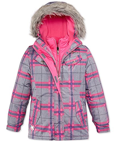 ZeroXposurGirls' Olivia System 2-in-1 Jacket with Faux Fur Trim Size L (14)