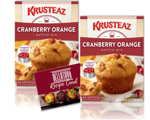 Cranberry Orange Muffin Mix Bundle. Includes Two-18.6 Oz Boxes of Krusteaz Cranberry Orange Muffin Mix with Cranberries and Orange Zest...