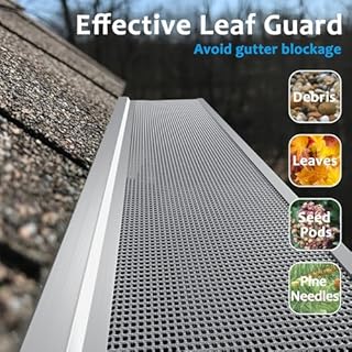 Air Jade Gutter Guard 5'', Micro Mesh Stainless Steel Needle and Leaf Filter, DIY and Modify for Universal Fit Any Roof or K-Style or Other Gutter System, Pack of 15 Gutter Guards(48ft)