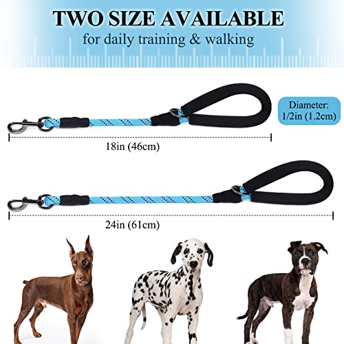 VIVAGLORY Hundeleine Kurz Closerok Kurzführer Hund, Hundeleine Leine mit Gepolstertem Griff & Schlaufe für Joggingleine Hausleine, Kurzführer & Kurzleine für Hunde, 61cm, Blau