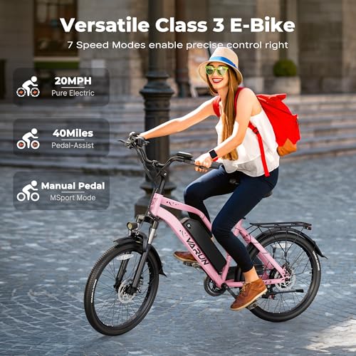 VARUN Electric Bike – Peak 750W E Bike Up to 40+Miles, 48V