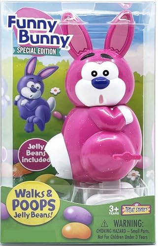 Funny Bunny Walking Pooping Jelly Bean Dispenser (Pink)