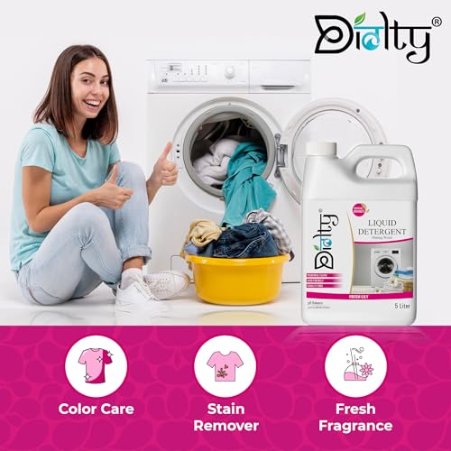 Image of Liquid Detergent 5 Litre, Liquid Detergent for Top Load & Front Load Washing Machine | Suitable For All Fabrics | Eco-friendly, Non-toxic (Pink)