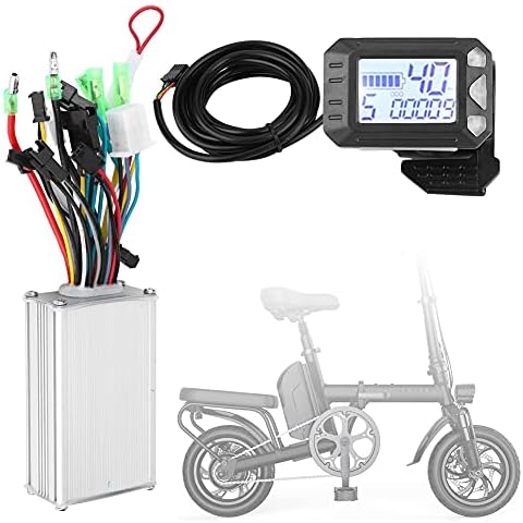 Nimomo Motor Controller Scooter, E Bike Brushless Controller Kit with Waterproof LCD Display Panel, 24V 36V 48V 350W Electric Bicycle Controller(350W36V) Cover