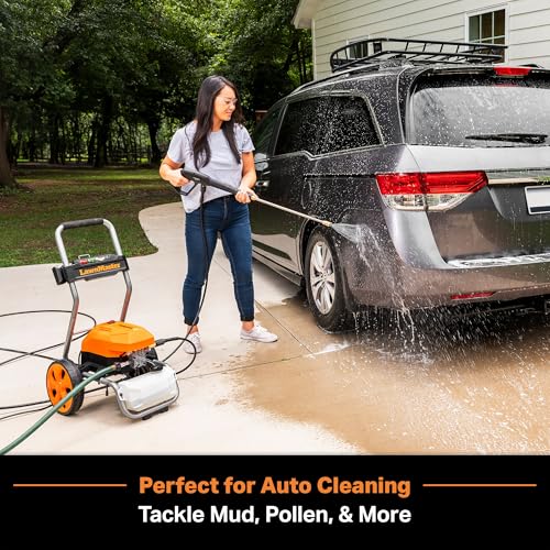 Image of LawnMaster LT2100B Electric Pressure Washer 2300 PSI MAX 13 Amp 1.2 GPM CSA Certified with 5 Nozzles Powerful Storage Organization