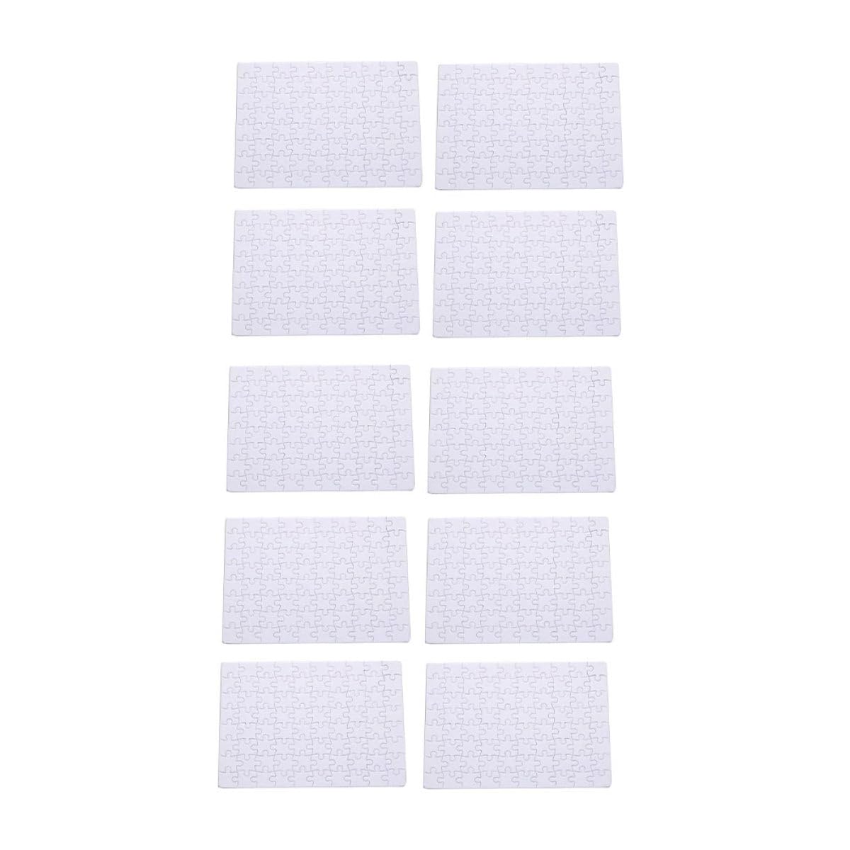 Uonlytech Puzzle Vuoto Sublimazione A5 80 Pezzi su Carta per Trasferimento Termico 10 Fogli Fai da Te per Pressa a Caldo Forniture per Puzzle Fotografico Decorativo e Creativo