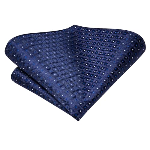 Image of Dubulle Mens Paisley Floral Silk Tie for Men Striped Necktie and Pocket Square Cufflinks Set Wedding Business