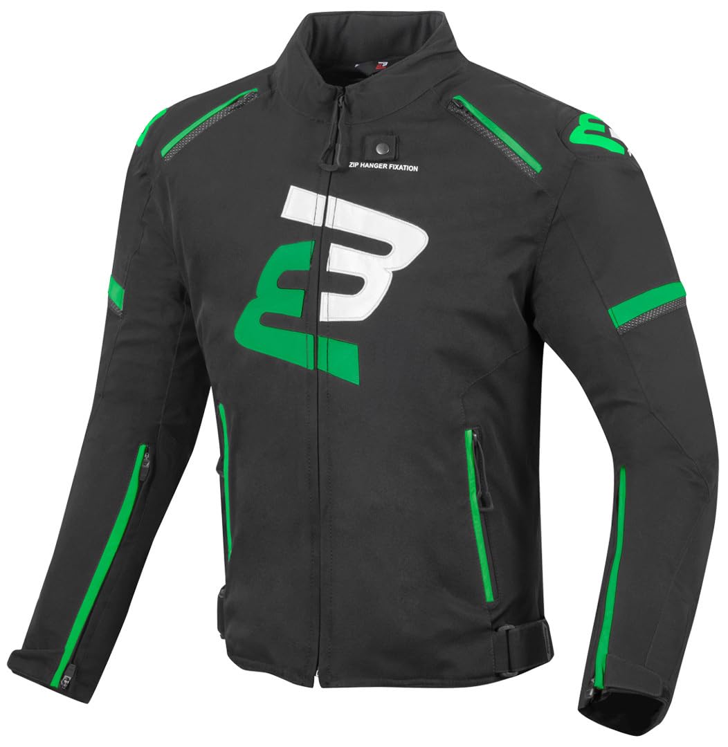 Bogotto Sparrow Wodoodporna kurtka tekstylna motocyklowa, czarny/zielony, L