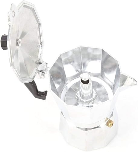 Miniatura 6 de Cafetera expresa, cafetera italiana de 36912 tazas, cafetera para cocina, oficina, hogar (10.1 fl oz, 6 tazas)