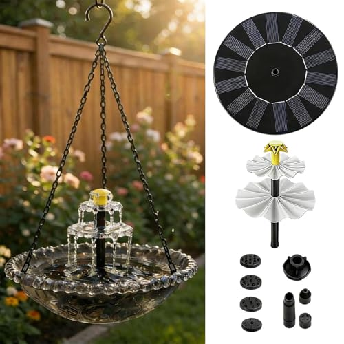 Fuente solar para aves para decorar piscinas estanques y patios 4