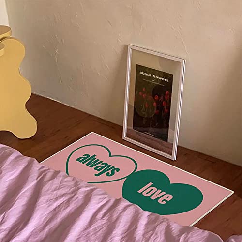Tapis de bain antidérapant rose vert 50x100 cm grand format sécurisé
