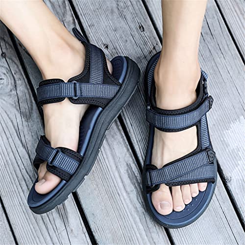 YMGSCC Men's Shoes Comfortable Men's Sandals Beach Sandals Men's Outdoor Casual Shoes Plus Size(Gray,44 Code) - Image 3