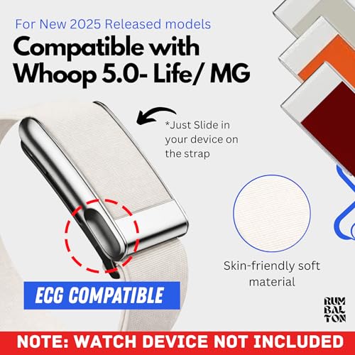 Image of Hydra Soft Wrist Strap for Whoop 5.0 One /Peak /Life MG Band Strap - Durable, Adjustable Fitness Tracker Strap | Breathable, Comfortable Bands for Workout, Sleep, and Health Monitoring (Device Not Included)