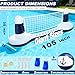 Large Inflatable Pool Games Volleyball Net Pool Floats Set with 9