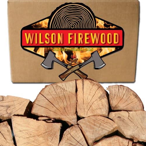 Wilson Maple Split Firewood - Seasoned Natural Kiln Dried Fireplace, Fire Pit, Bonfire Logs (XL)