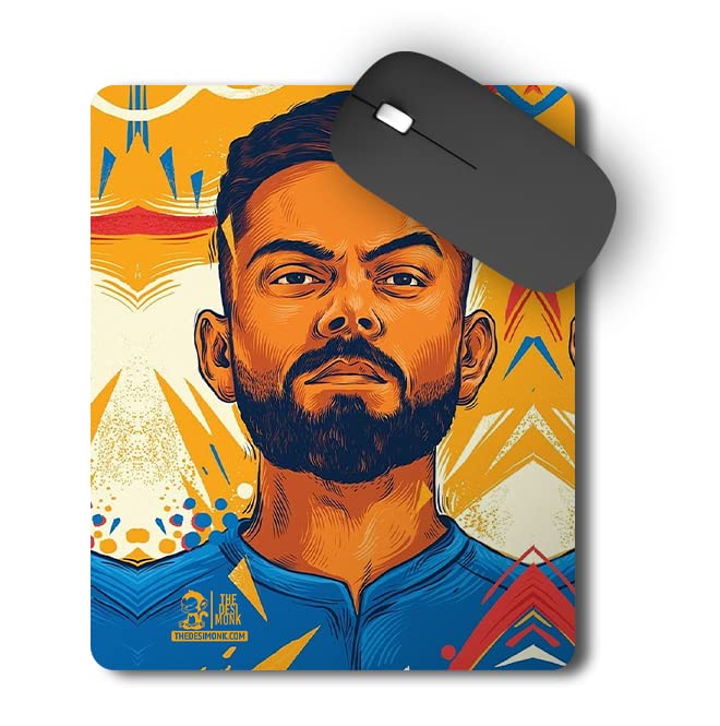 The Desi Monk Virat Kohli Mouse Pad for Gamers | Team India Anti Skid Technology Mouse Pad for Computers| PAD-95 (B0C4LJQVKR) Amazon Price History, Amazon Price Tracker
