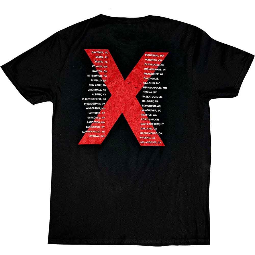 Rock Off Officially Licensed Products Unisex Black Inxs T Shirt Us Tour Official M