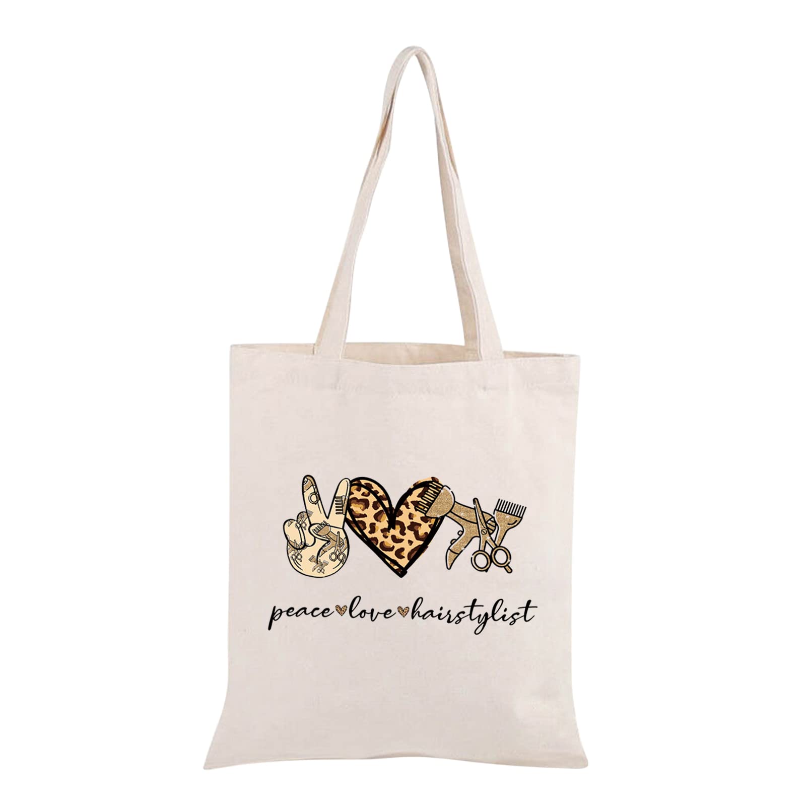 JXGZSO Scissor Makeup Organizer Hair Stylist Cosmetic Pouch Bag Hairdresser Gifts For Women Peace Love Hairstylist Toiletry Bag (Peace Love Hiarstylist shopping)