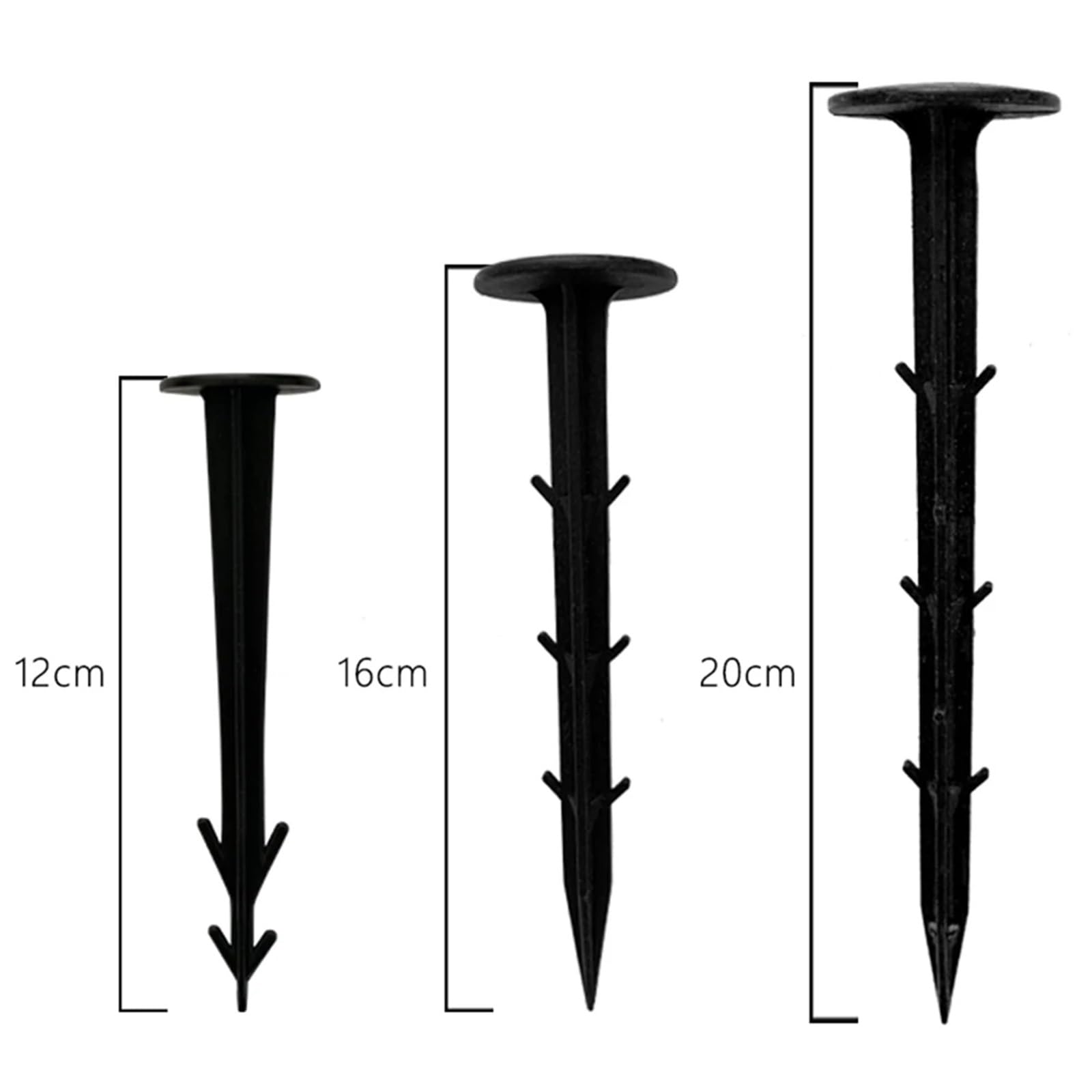 150 pezzi di chiodi da giardino, pellicola for fissi, in polipropilene, for pacciamatura esterna, ombreggiatura, for serra riutilizzabile, picchetti in plastica anti-erbacce Per Fissaggio(20cm)