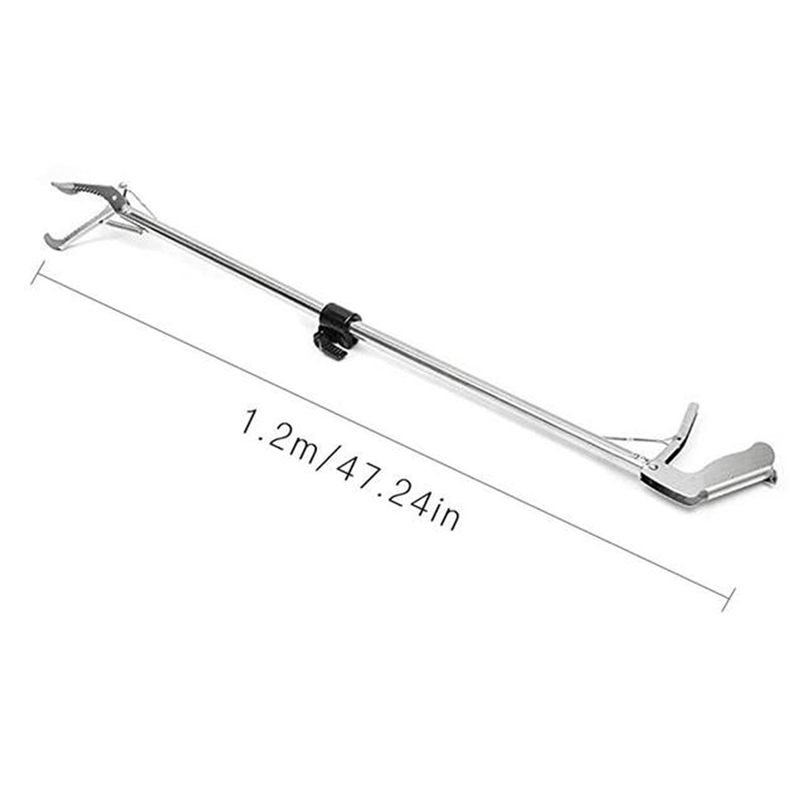 Pince à ordures en Acier Inoxydable Pince Pliante Pince à Pince Outil Outil Outils de Jardin (120 cm | Argent)