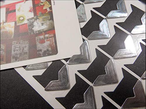 144Pcs Self Adhesive Art Picture Frame Corners Photo Paper Sticker Photo Mounting Holder Protectors For Diy Scrapbooking Photo Album Individual Journal Diary Scrapbooks Diy Memory Books (Silver) #TOP1