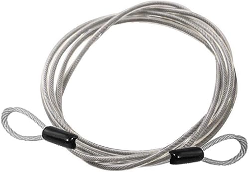 Miniatura 9 de Cable de acero de seguridad, cable de bloqueo, cable de bloqueo flexible de acero trenzado de doble bucle, cable de seguridad toroidal para