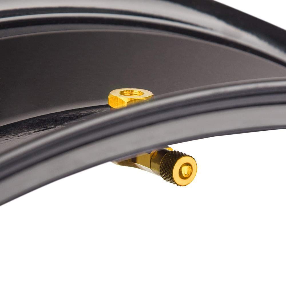 Racefoxx Paire de valves coudées en aluminium fraisé 8,3 mm Doré