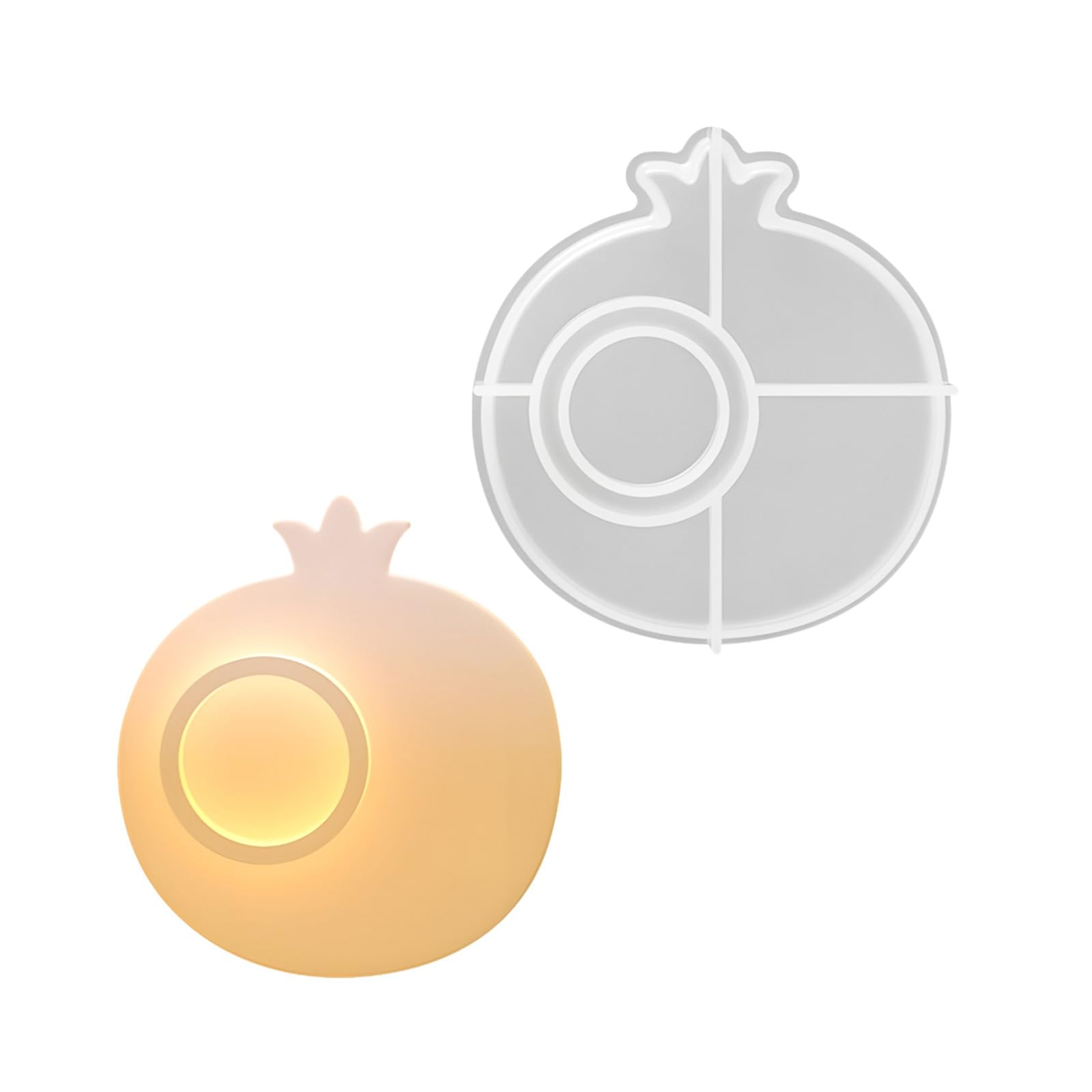 NEWFT Silicone Mold for Crafting Decorative Candle Stand Tealight Holder Ornament Mold Fruit Plaster Candlestick Mold
