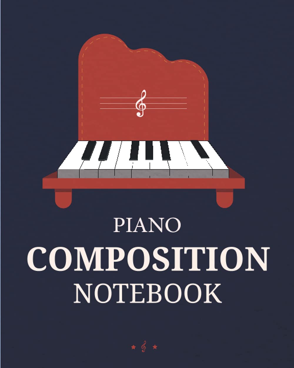 piano composition notebook: Blank Sheet Music Notebook for Piano For Kids Teenagers and Adults Piano Students