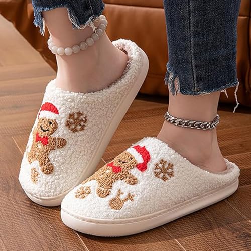 Women Men Slippers Fuzzy Closed Toe House Memory Foam Bedroom Couple Slipper Indoor Home Shoes4