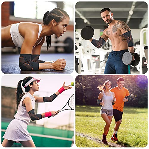ACWOO Ellenbogenbandage, Rutschfeste Tennisarm Bandage Ellenbogenmanschetten Armbandage für Damen Herren，Golfer- Ellenbogen Passend für Sehnenentzündung Gelenkschmerzen Kraftsport Outdoor-Sportarten