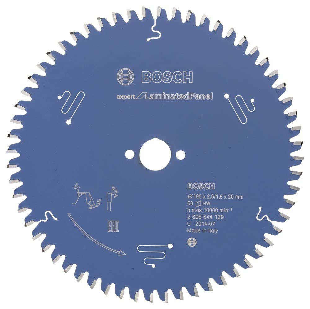 Bosch Accessories 2608644129 Lame de scie circulaire expert for laminated panel 190 x 20 x 2,6 mm 60