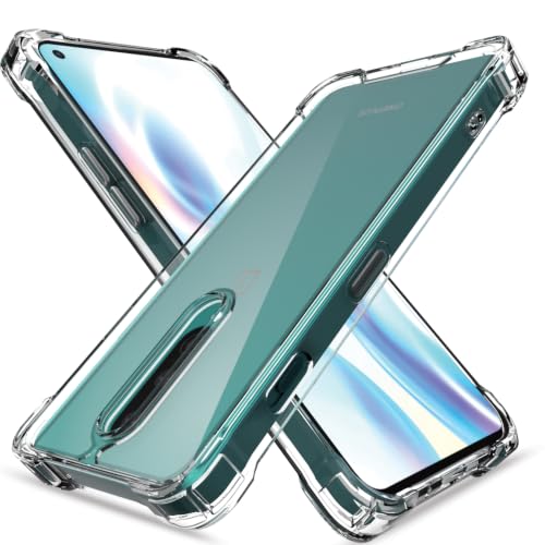 Image of Outlouders Back Cover for OnePlus 8 Clear Transparent PC + TPU Bumper Case with Raised Edges for Shockproof Protection (Transparent)